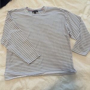 AYR Light Blue Striped French Fry Tee size L